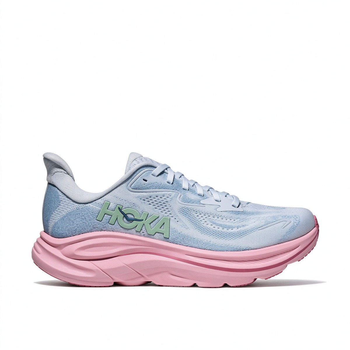 HOKA Clifton 10 Blue Gray – Pink