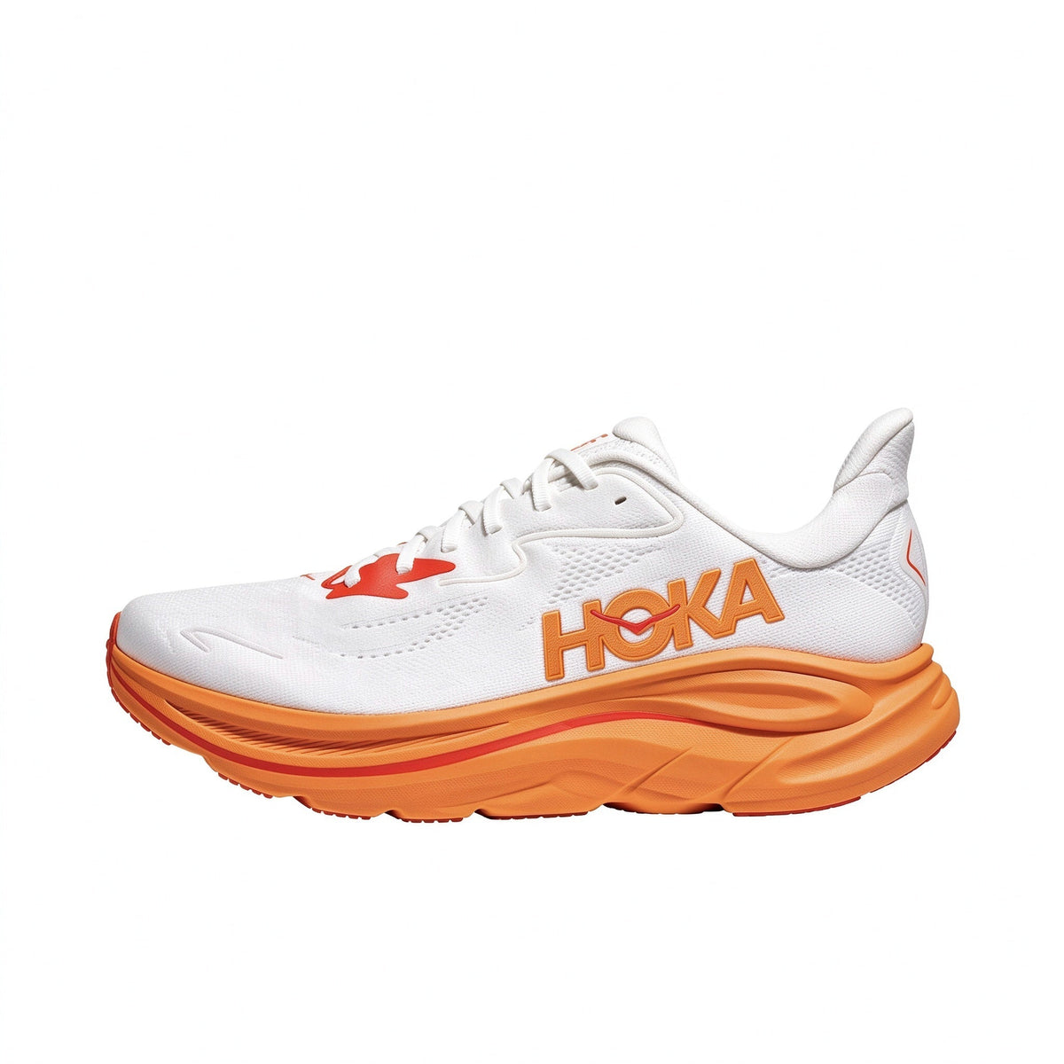 HOKA Clifton 10 White – Orange
