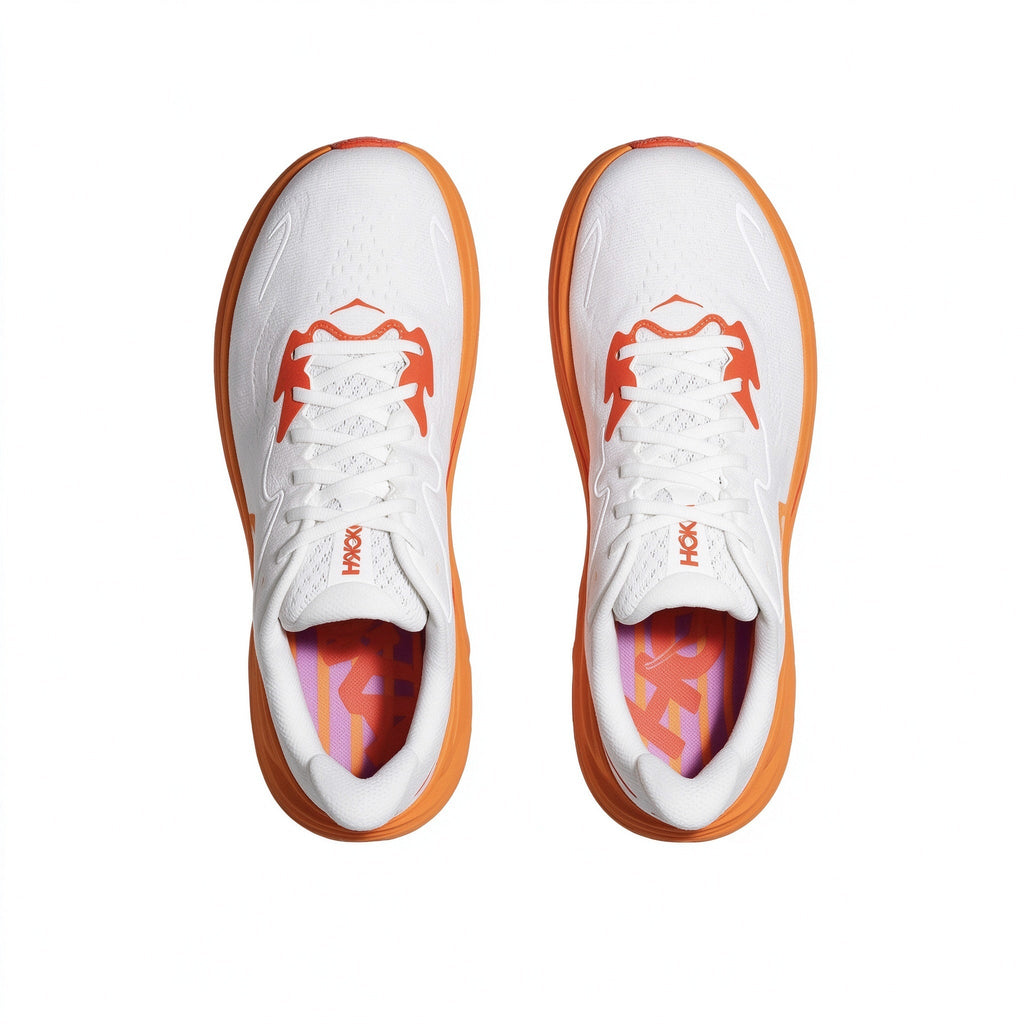 HOKA Clifton 10 White – Orange