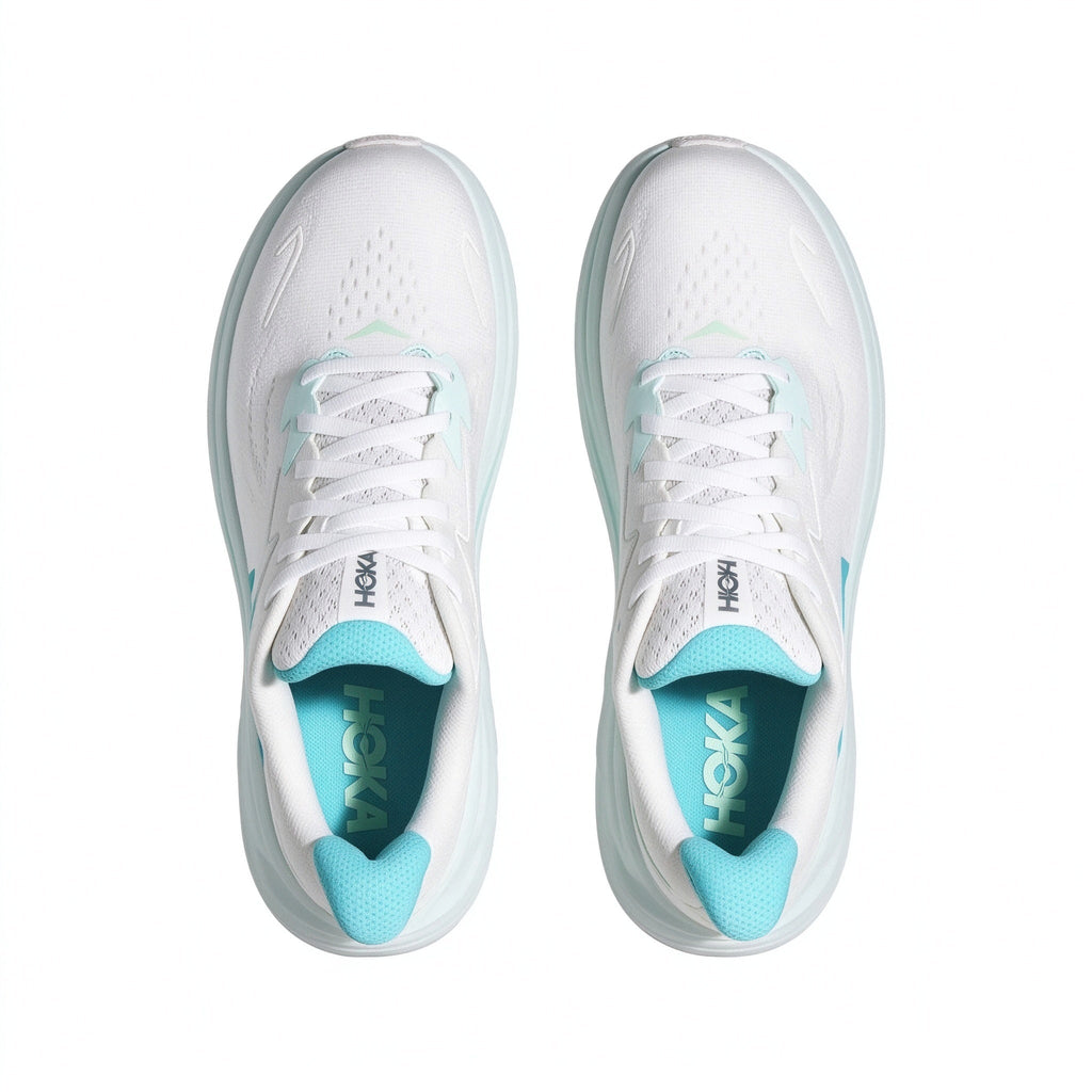 HOKA Clifton 10 White – Teal