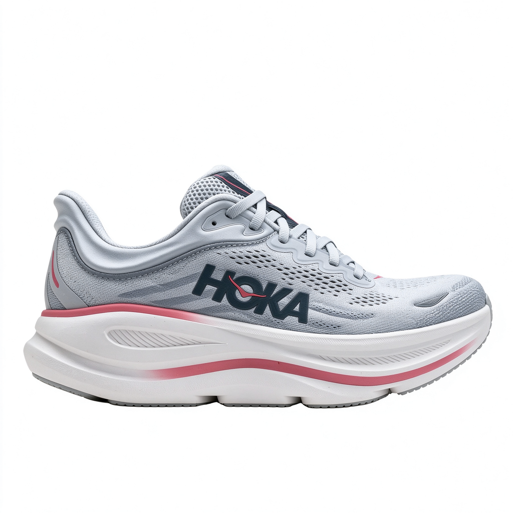 HOKA Bondi 9 Gray / Pink