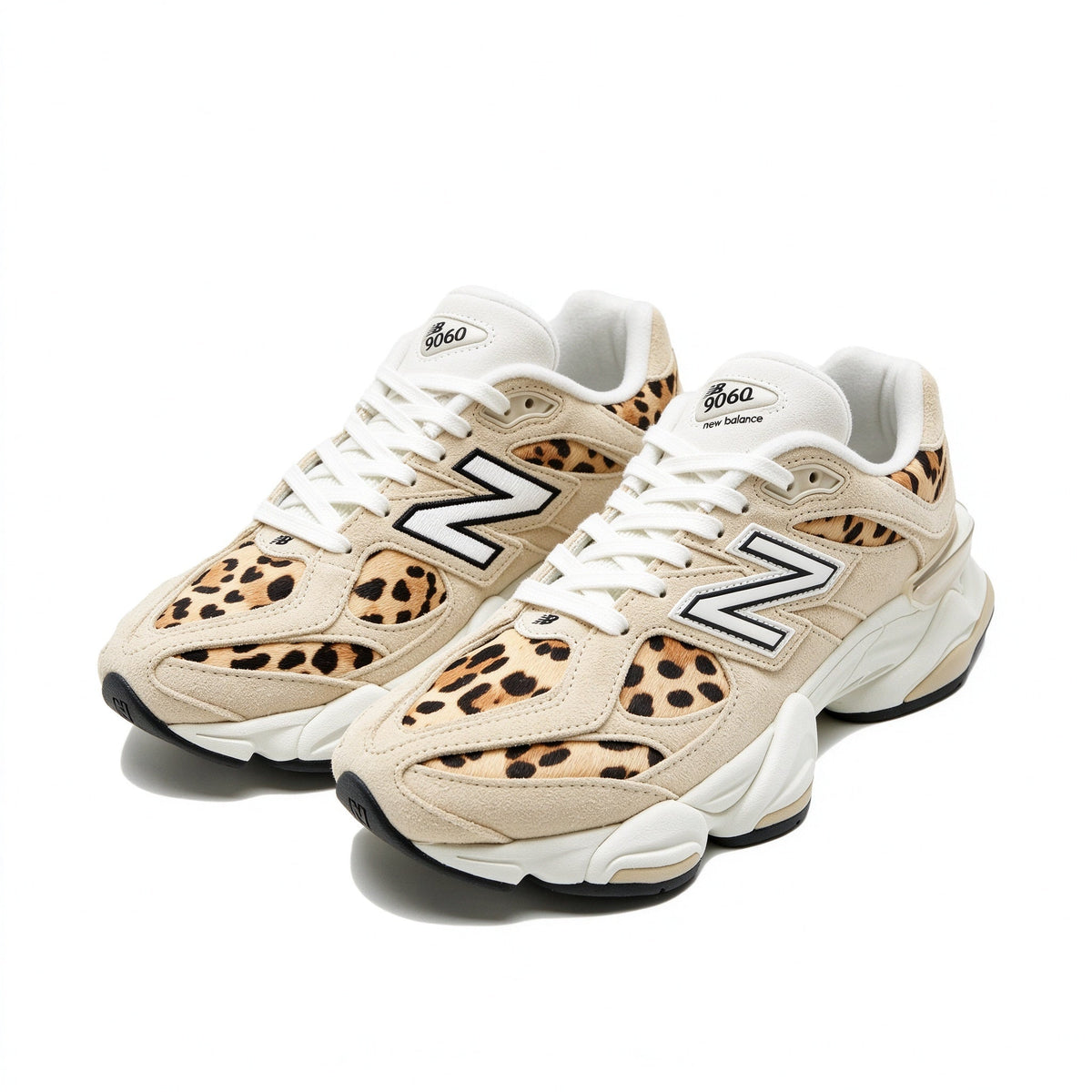 New Balance 9060 Beige – Leopard Print