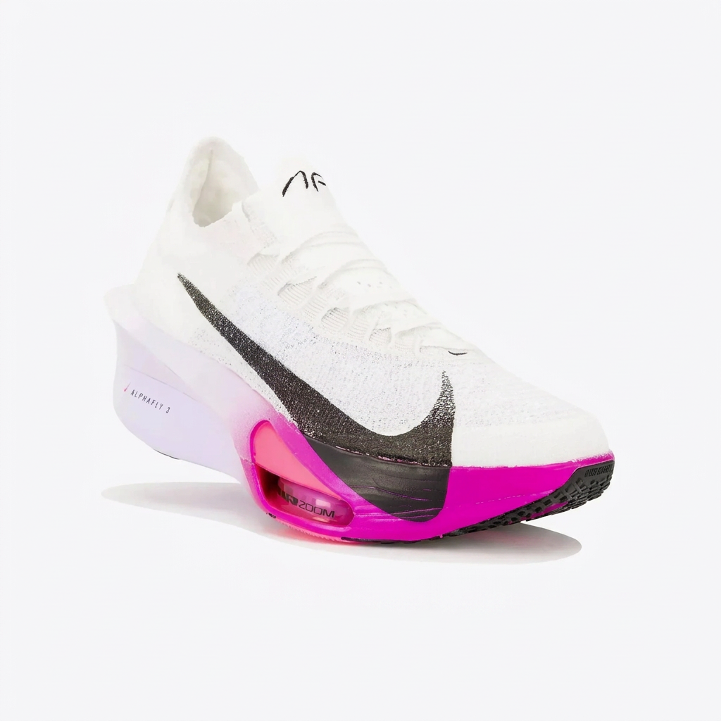Nike Air Zoom Alphafly Next% 3 Running Shoes – White, Black & Fuchsia