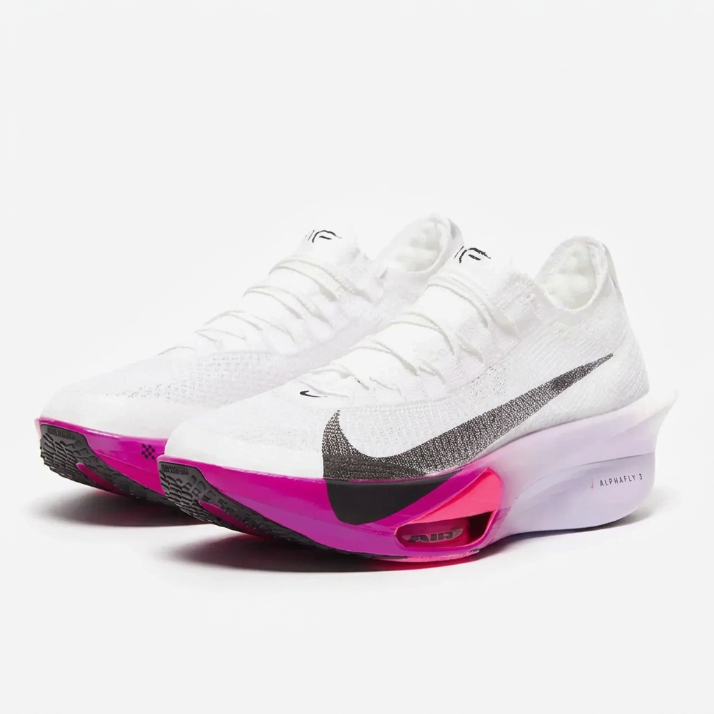 Nike Air Zoom Alphafly Next% 3 Running Shoes – White, Black & Fuchsia