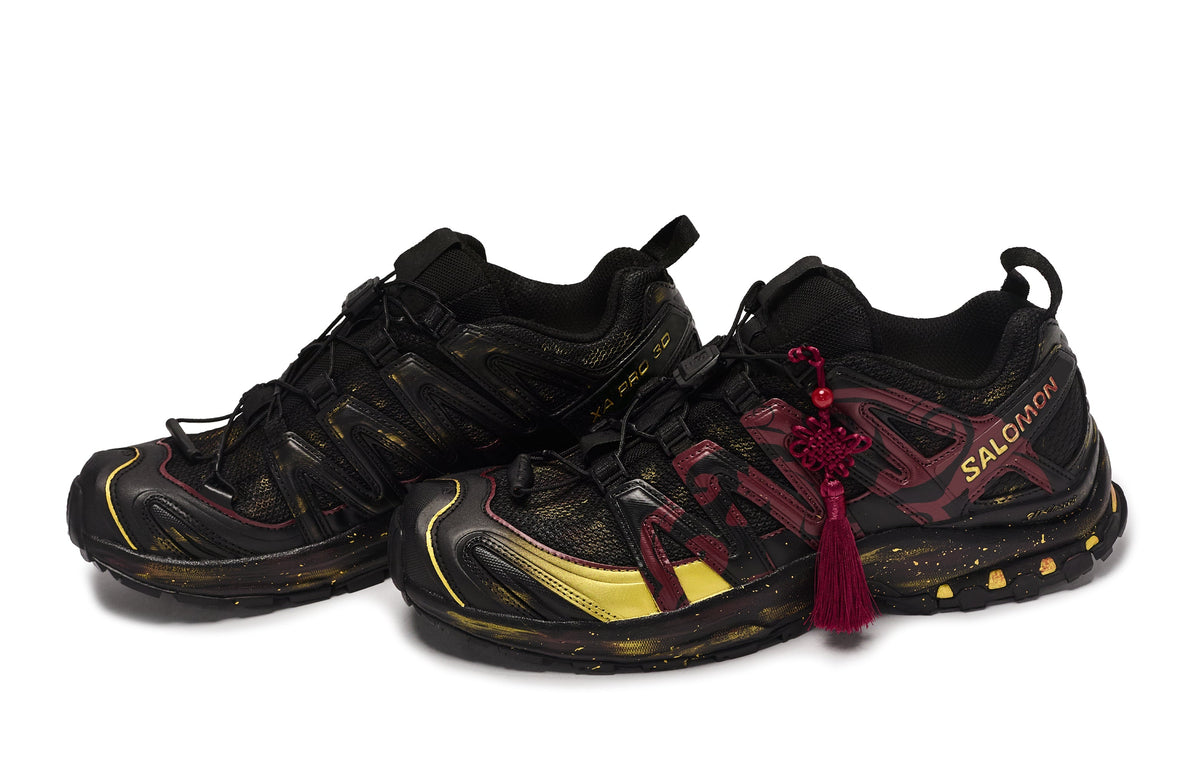 Salomon XA Pro 3D Black - Burgundy - Gold