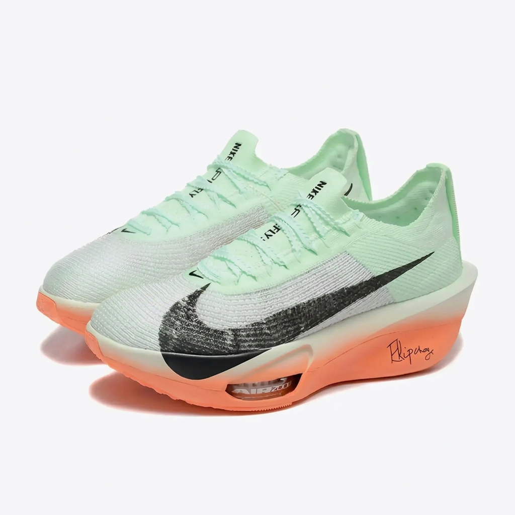 Nike Air Zoom Alphafly Next% 3 Running Shoes - Mint & Coral Orange