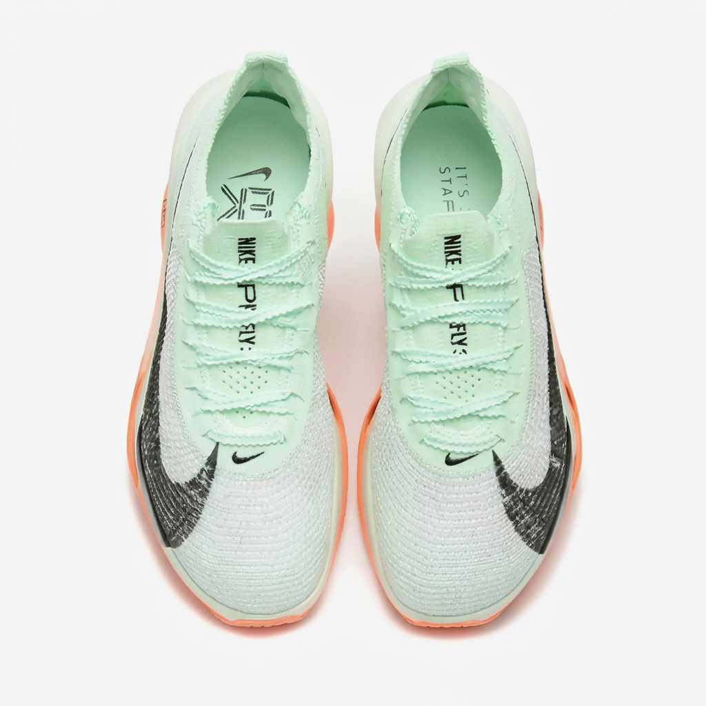 Nike Air Zoom Alphafly Next% 3 Running Shoes - Mint & Coral Orange