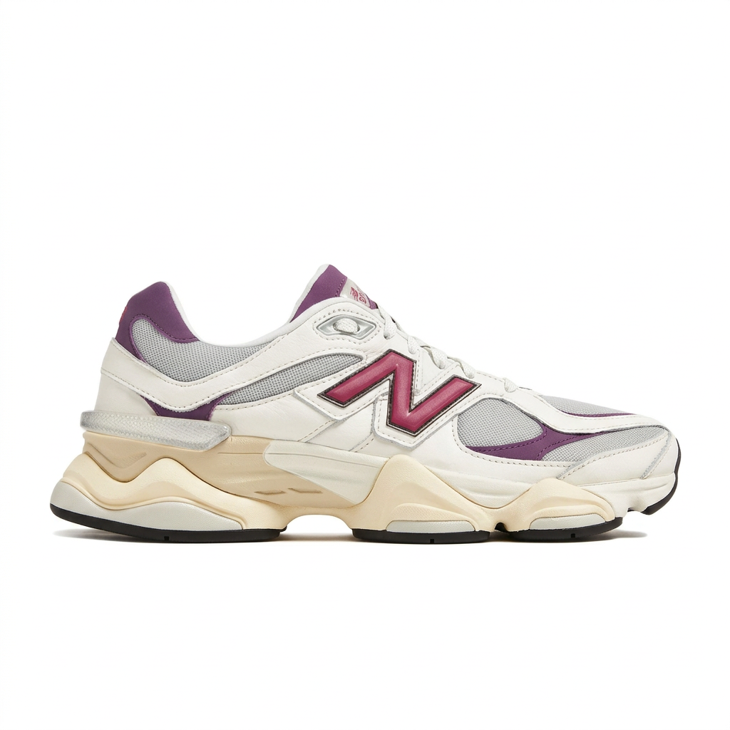 New Balance 9060 Cream – Burgundy