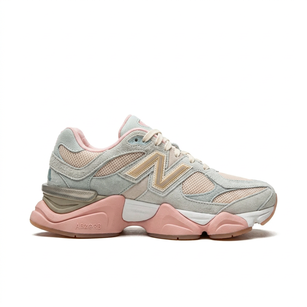 New Balance 9060 Light Grey – Pink