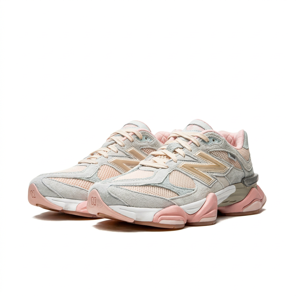 New Balance 9060 Light Grey – Pink