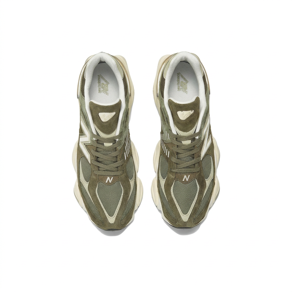 New Balance 9060 Olive Green – Cream