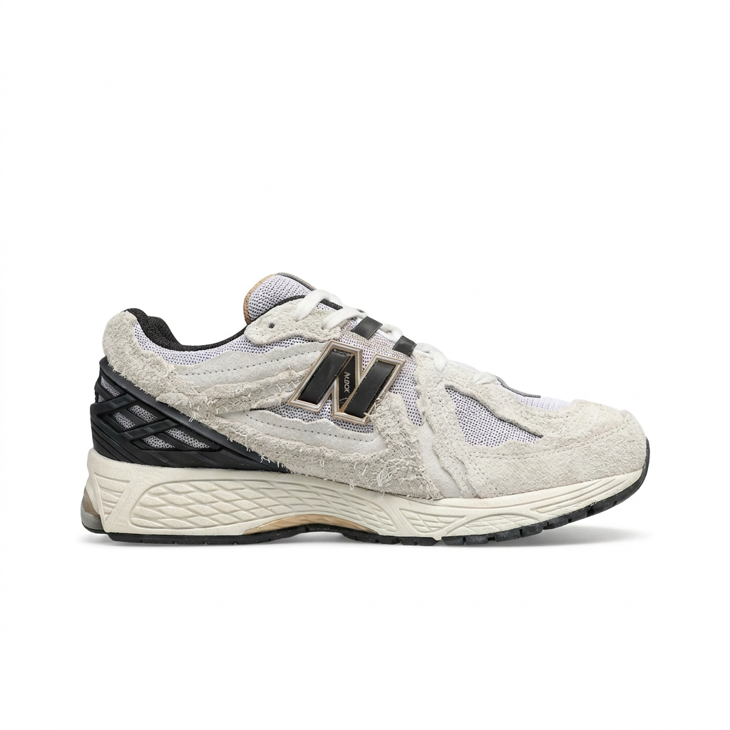 New Balance 1906R Cream - Black inner side view on white