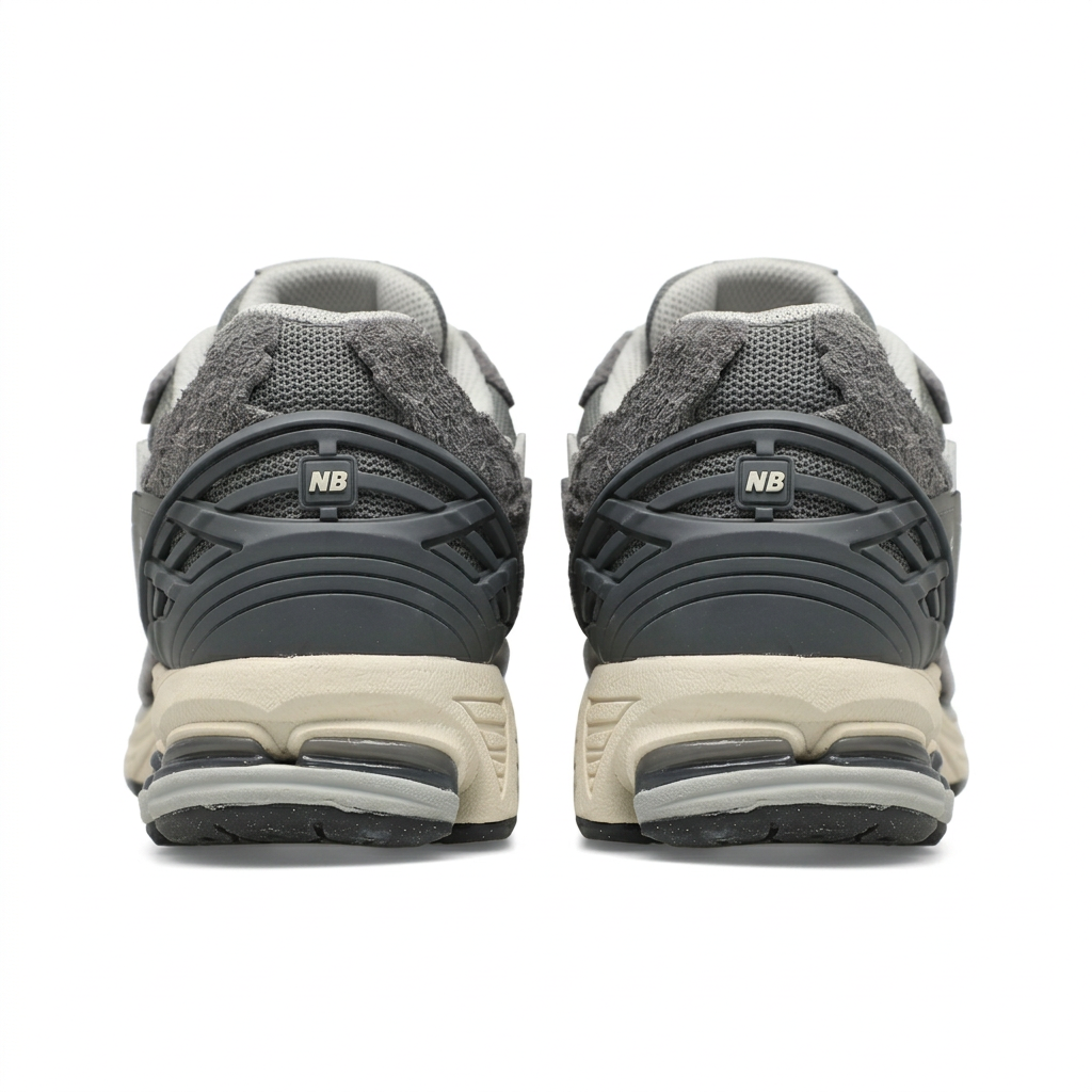 New Balance 1906R Grey - Cream rear view on white