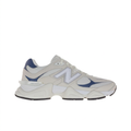 New Balance 9060 cream and navy right-facing side view on white