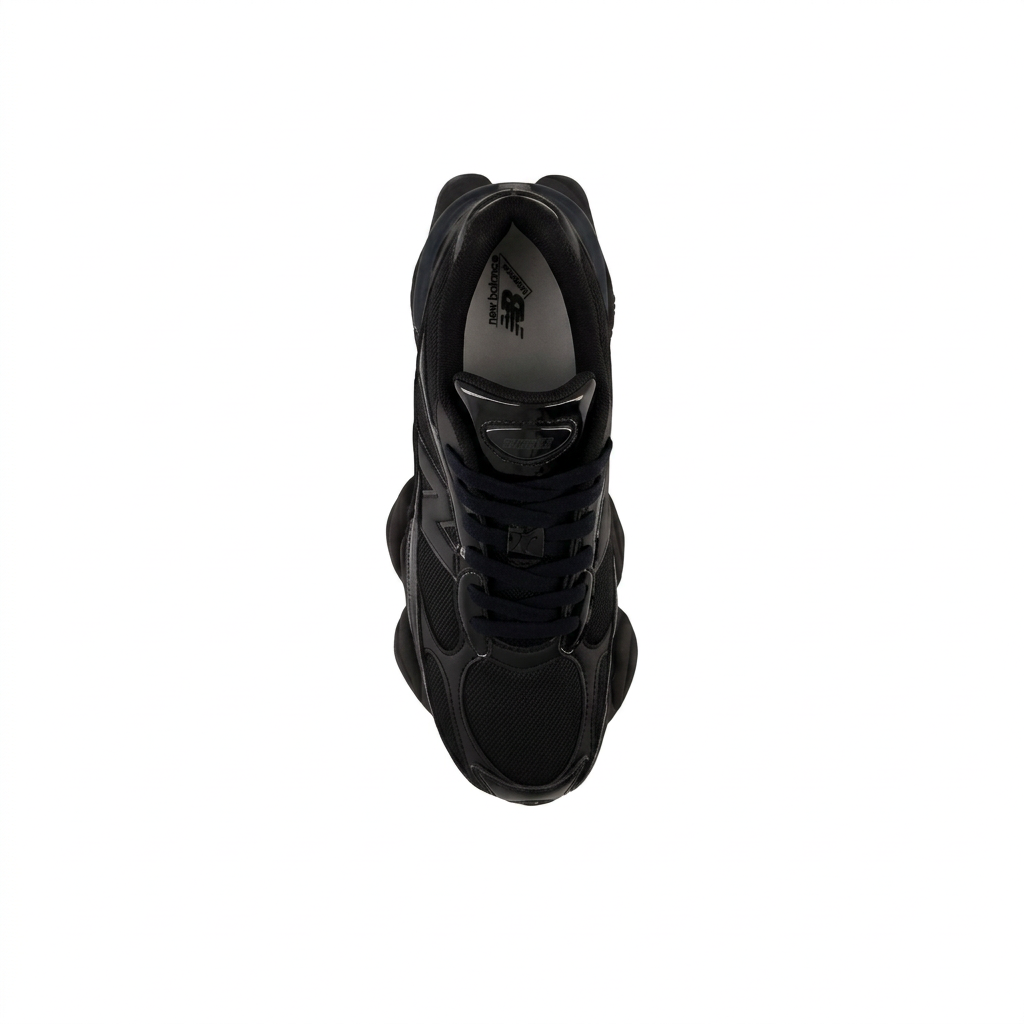 New Balance 9060 Black overhead view on white